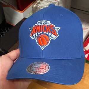 Mitchell & Ness Blue and Orange Flexfit Snapback